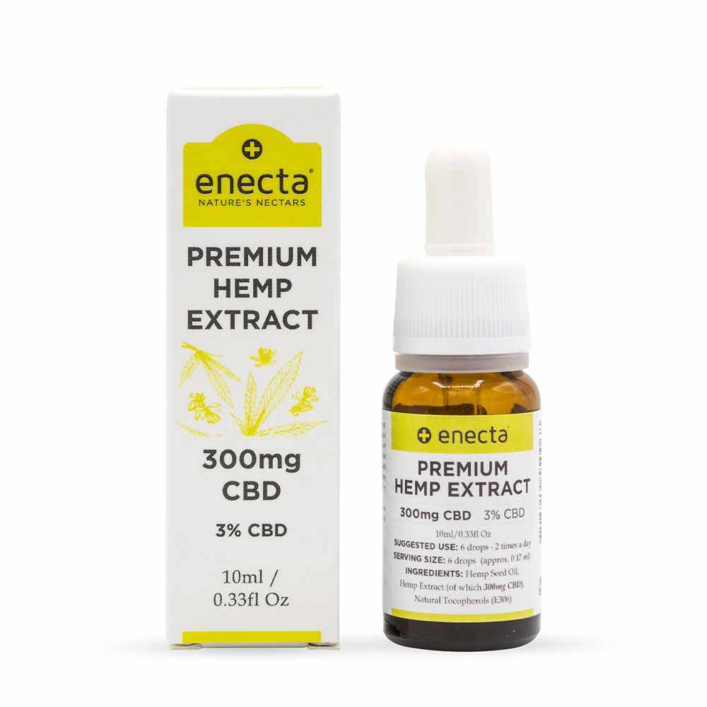 Enecta 3% CBD Oel 10ml neben Verpackung